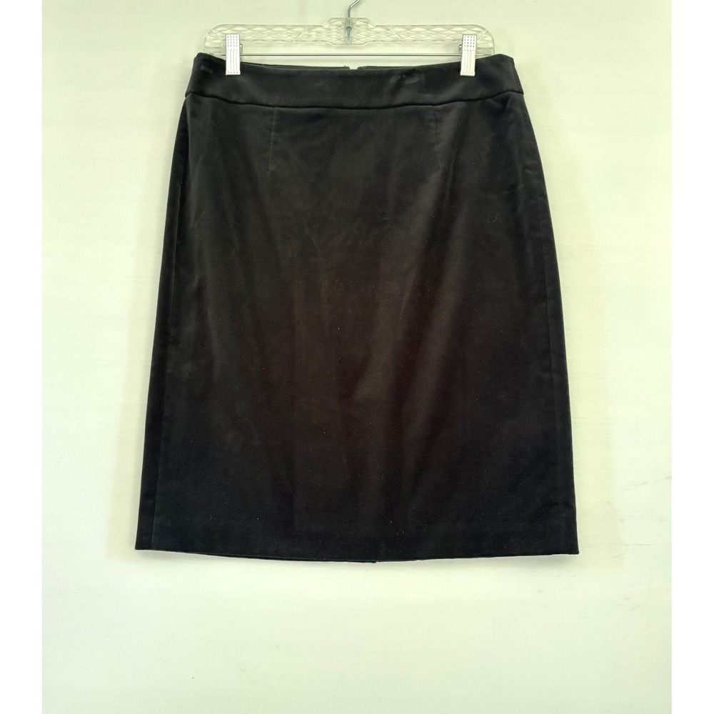 Banana Republic Black‎ Velvet Pencil Skirt Size 6 Holiday Office Wear 233641
